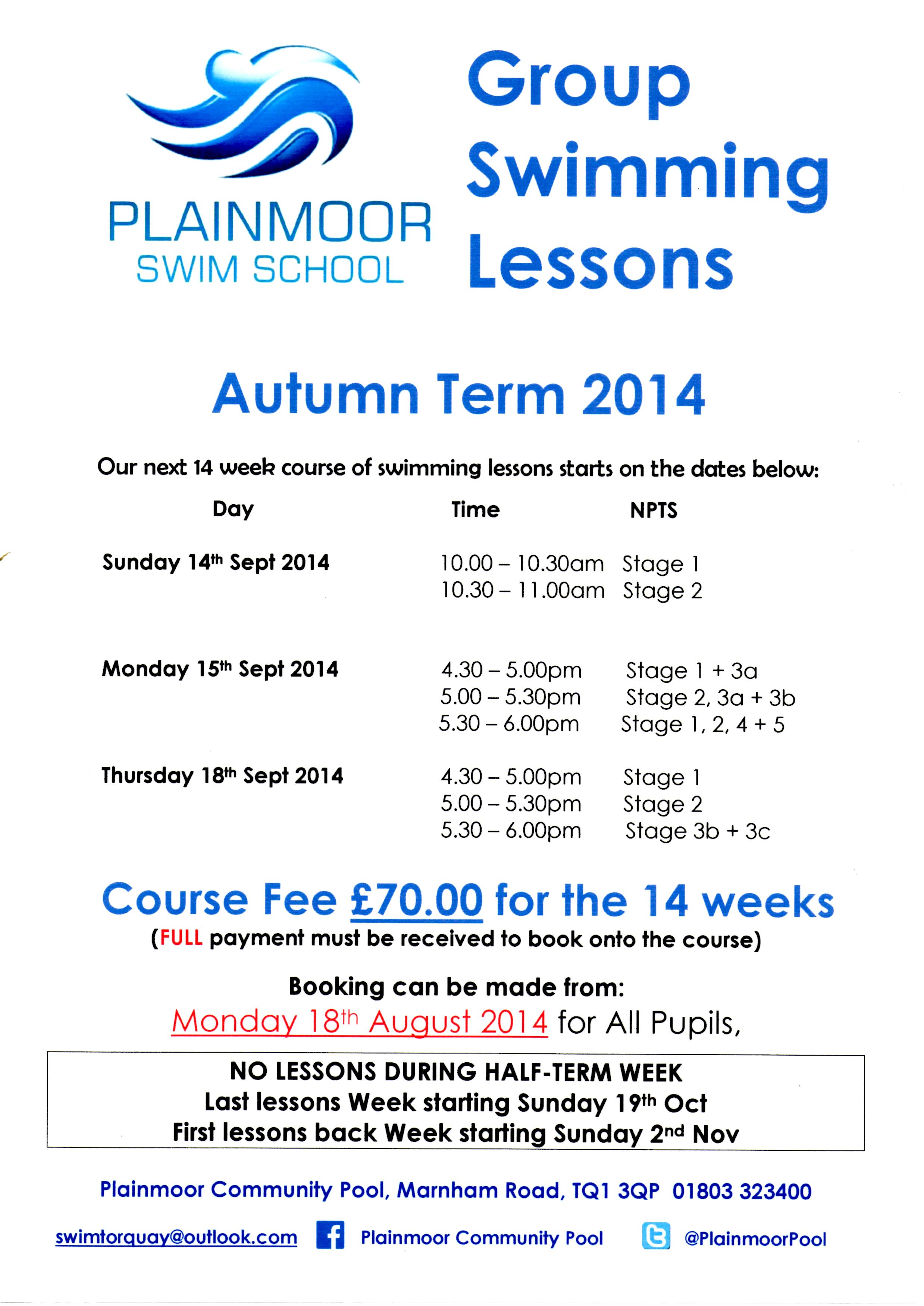 Swimming Lessons in Torquay Swim Torquay Ltd